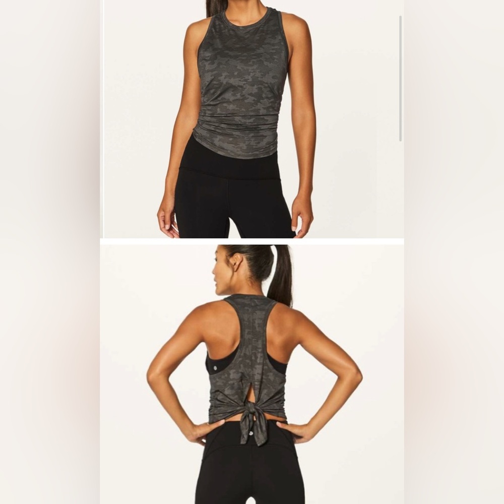 Lululemon Miles Ahead Tank Camo Size 4